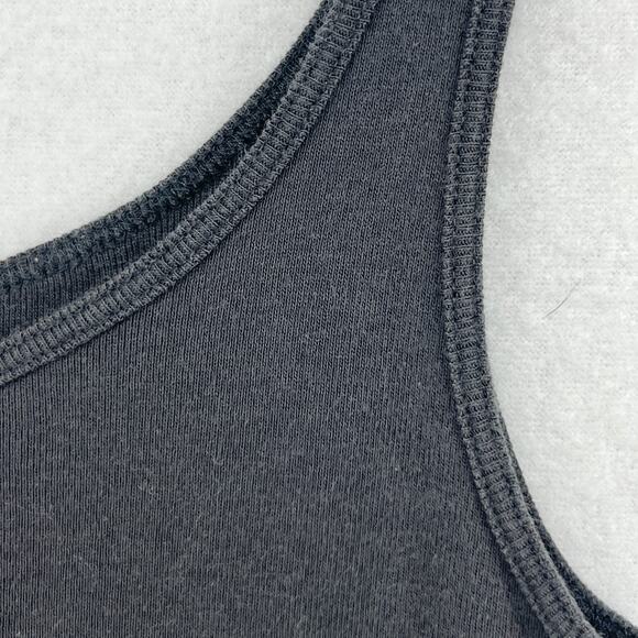 EILEEN FISHER Tank Top XS Organic Cotton Ribbed Jersey Tunic Cami Slim Gray - Picture 8 of 12